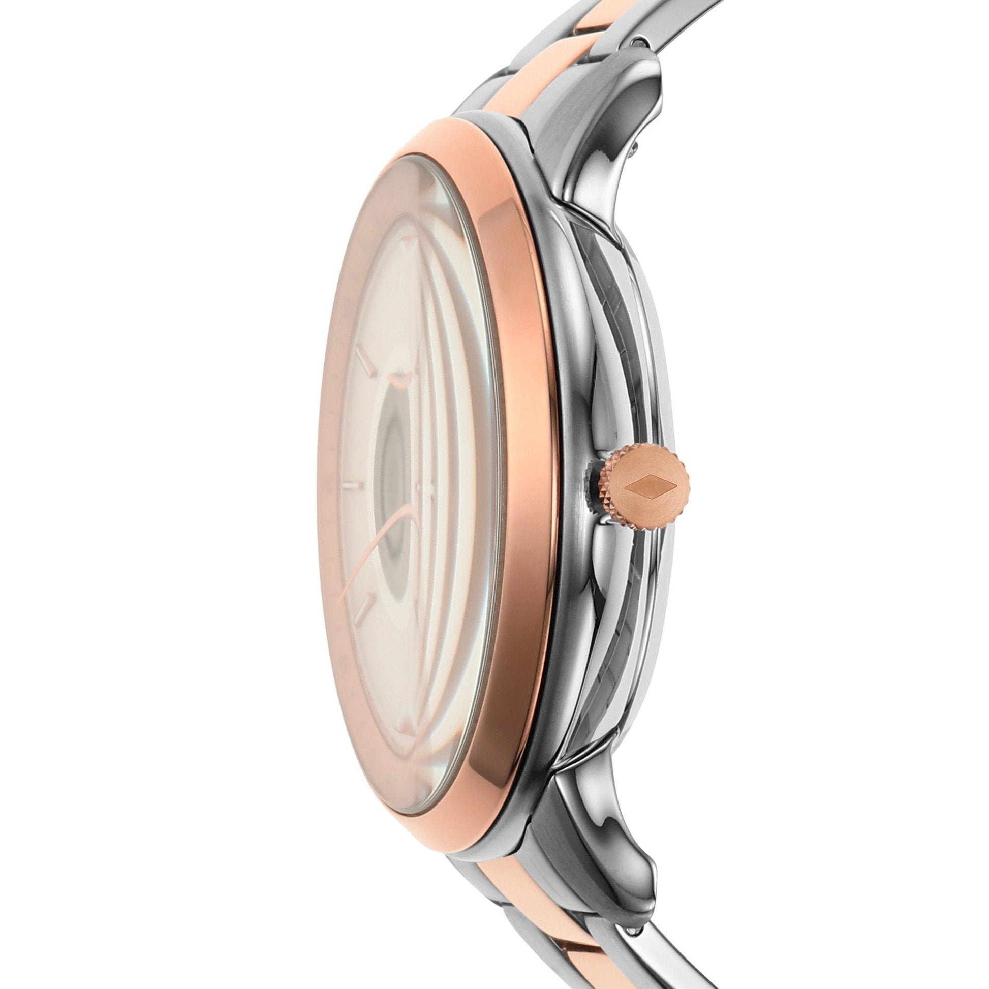  Shop Authentic Fossil Neutra Automatic Skeleton White Dial Two Tone Steel Strap Watch for Men - ME3196 - Luxxuri