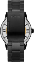 Fossil Townsman Automatic Skeleton Black Dial Black Steel Strap Watch for Men - ME3197