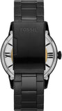  Shop Authentic Fossil Townsman Automatic Skeleton Black Dial Black Steel Strap Watch for Men - ME3197 - Luxxuri