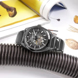  Shop Authentic Fossil Everett Automatic Skeleton Grey Dial Grey Steel Strap Watch for Men - ME3206 - Luxxuri