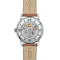  Shop Authentic Fossil Boyfriend Automatic Skeleton Silver Dial White Leather Strap Watch for Women - ME3069 - Luxxuri