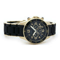 Marc Jacobs Rock Chronograph Black Dial Black Silicone Strap Watch for Women - MBM2552