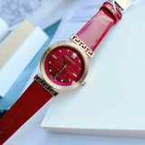 Shop Authentic Versace Greca Meander Red Dial Red Leather Strap Watch for Women - VELW00320 - Luxxuri