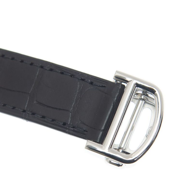  Shop Authentic Cartier Ballon Bleu De Cartier Silver Dial Black Leather Strap Watch for Women - WSBB0028 - Luxxuri