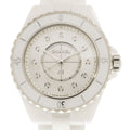  Shop Authentic Chanel J12 Diamonds Mother of Pearl White Dial White Steel Strap Watch for Women - J12 H5704 - Luxxuri
