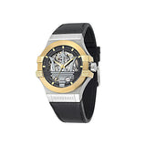  Shop Authentic Maserati Potenza Automatic Skeleton Dial Black Leather Strap Watch For Men - R8821108011 - Luxxuri
