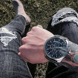  Shop Authentic Diesel Mega Chief Chronograph Blue Dial Black Steel Strap Watch For Men - DZ4329 - Luxxuri
