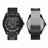  Shop Authentic Diesel Mega Chief Chronograph Black Dial Black Mesh Bracelet Watch For Men - DZ4514 - Luxxuri