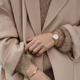  Shop Authentic Daniel Wellington Iconic Link White Dial Rose Gold Steel Strap Watch for Women - DW00100213 - Luxxuri
