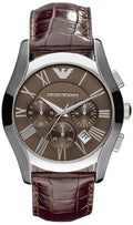  Shop Authentic Emporio Armani Valente Chronograph Brown Dial Brown Leather Strap Watch For Men - AR0671 - Luxxuri