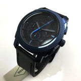  Shop Authentic Fossil Machine Chronograph Black Dial Black Leather Strap Watch for Men - FS5361 - Luxxuri