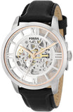  Shop Authentic Fossil Townsman Automatic Skeleton Silver Dial Black Leather Strap Watch for Men - ME3041 - Luxxuri