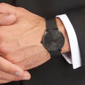 Hugo Boss Horizon Quartz Black Dial Black Mesh Bracelet Watch For Men - 1513542
