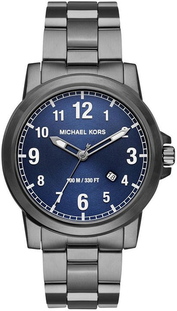  Shop Authentic Michael Kors Paxton Analog Blue Dial Grey Steel Strap Watch For Men - MK8499 - Luxxuri