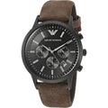  Shop Authentic Emporio Armani Chronograph Black Dial Brown Leather Strap Watch For Men - AR11078 - Luxxuri