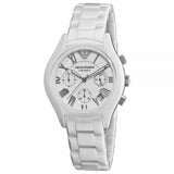  Shop Authentic Emporio Armani Chronograph Ceramic White Dial Watch For Women - AR1403 - Luxxuri