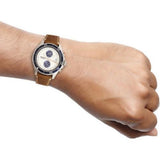  Shop Authentic Fossil Wakefield Chronograph Cream Dial Brown Leather Strap Watch for Men - CH2951 - Luxxuri