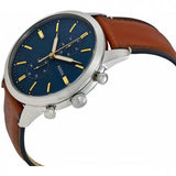  Shop Authentic Fossil Townsman Chronograph Blue Dial Brown Leather Strap Watch for Men - FS5279 - Luxxuri