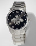  Shop Authentic Gucci G Timeless Quartz Black Dial Silver Steel Strap Watch For Women - YA1264136 - Luxxuri
