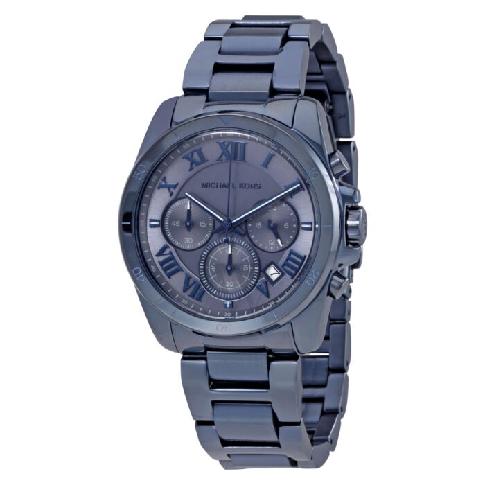  Shop Authentic Michael Kors Brecken Chronograph Quartz Blue Dial Blue Steel Strap Watch For Men - MK6361 - Luxxuri