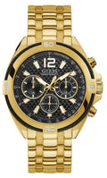 Shop Authentic Guess Surge Chronograph Black Dial Gold Steel Strap Watch for Men - W1258G2 - Luxxuri