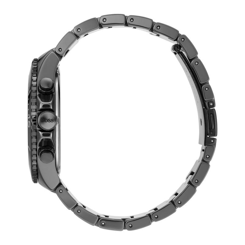  Shop Authentic Hugo Boss Trophy Black Dial Black Steel Strap Watch for Men - 1513675 - Luxxuri