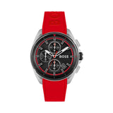  Shop Authentic Hugo Boss Volane Black Dial Red Rubber Strap Watch for Men - 1513959 - Luxxuri