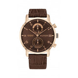  Shop Authentic Tommy Hilfiger Kane Brown Dial Brown Leather Strap Watch for Men - 1710400 - Luxxuri