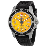  Shop Authentic Breitling Superocean Automatic 44mm Yellow Dial Black Rubber Strap Watch for Men - A17367021I1S1 - Luxxuri
