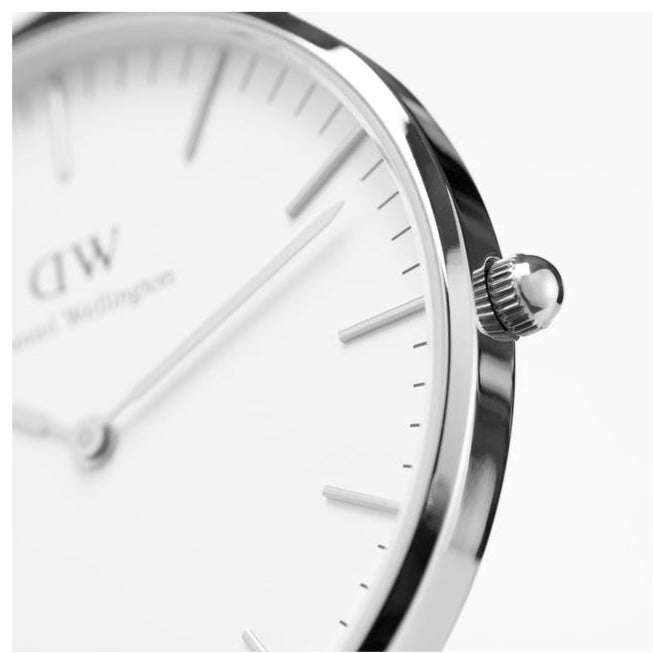  Shop Authentic Daniel Wellington Classic Cornwall White Dial Black Nylon Strap Watch For Men - DW00100260 - Luxxuri
