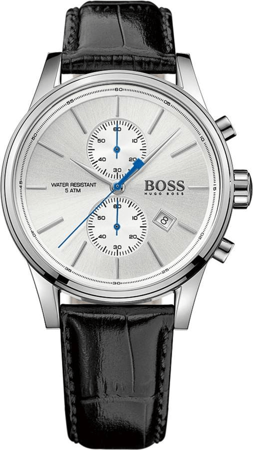  Shop Authentic Hugo Boss Jet Silver Dial Black Leather Strap Watch for Men - 1513282 - Luxxuri