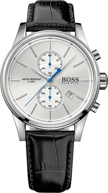  Shop Authentic Hugo Boss Jet Silver Dial Black Leather Strap Watch for Men - 1513282 - Luxxuri