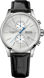  Shop Authentic Hugo Boss Jet Silver Dial Black Leather Strap Watch for Men - 1513282 - Luxxuri
