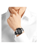  Shop Authentic Hugo Boss Ikon Black Dial Black Leather Strap Watch for Men - 1513178 - Luxxuri