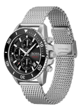  Shop Authentic Hugo Boss Ocean Edition Black Dial Silver Mesh Bracelet Watch for Men - 1513701 - Luxxuri