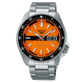  Shop Authentic Seiko 5 Sports Double Hurricane Retro Orange Dial Silver Steel Strap Watch For Men - SRPK11K1 - Luxxuri