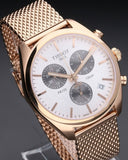  Shop Authentic Tissot T Classic PR 100 Chronograph Silver Dial Rose Gold Mesh Bracelet Watch For Men - T101.417.33.031.01 - Luxxuri