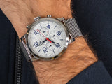  Shop Authentic Tommy Hilfiger Jake Quartz White Dial Silver Mesh Bracelet Watch for Men - 1791233 - Luxxuri