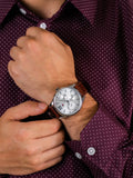  Shop Authentic Tommy Hilfiger Damon Quartz White Dial Brown Leather Strap Watch for Men - 1791418 - Luxxuri