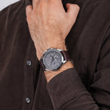  Shop Authentic Tommy Hilfiger Decker Grey Dial Brown Leather Strap Watch for Men - 1791562 - Luxxuri
