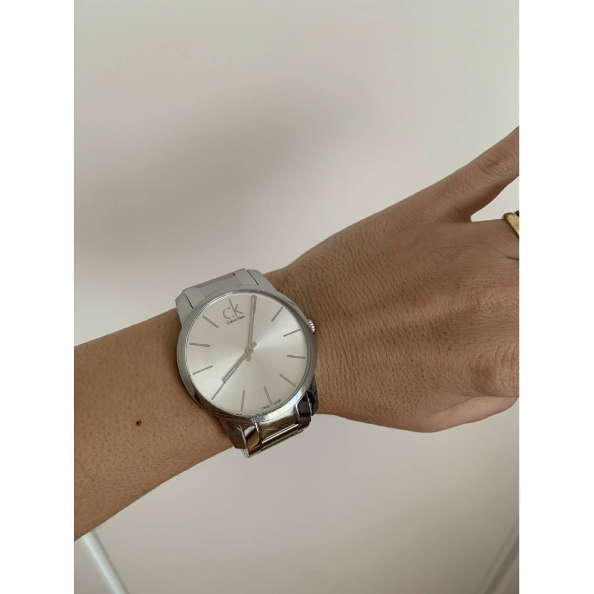  Shop Authentic Calvin Klein City Silver Dial Silver Steel Strap Watch for Men - K2G21126 - Luxxuri