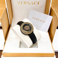  Shop Authentic Versace V Metal Icon Black Dial Black Leather Strap Watch For Men - VQL020015 - Luxxuri
