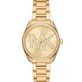  Shop Authentic Michael Kors Janelle Quartz Gold Dial Gold Steel Strap Watch For Women - MK7381 - Luxxuri
