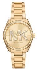  Shop Authentic Michael Kors Janelle Quartz Gold Dial Gold Steel Strap Watch For Women - MK7381 - Luxxuri