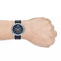  Shop Authentic Michael Kors Brecken Chronograph Blue Dial Blue Rubber Strap Watch For Men - MK8923 - Luxxuri