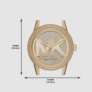  Shop Authentic Michael Kors Ritz Pave Crystals Gold Dial Gold Steel Strap Watch for Women - MK6862 - Luxxuri