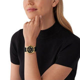  Shop Authentic Michael Kors Lexington Black Dial Black Leather Strap Watch For Women - MK4748 - Luxxuri