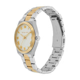  Shop Authentic Michael Kors Lennox Three-Hand White Dial Two Tone Steel Strap Watch for Women - MK7464 - Luxxuri
