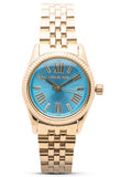  Shop Authentic Michael Kors Lexington Quartz Blue Dial Gold Steel Strap Watch For Women - MK3271 - Luxxuri