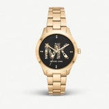  Shop Authentic Michael Kors Runway Quartz Black Dial Gold Steel Strap Watch For Women - MK6682 - Luxxuri